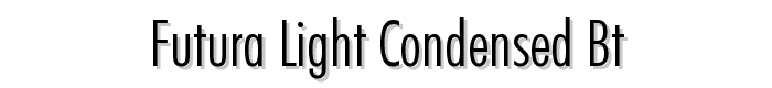 Futura Light Condensed BT font